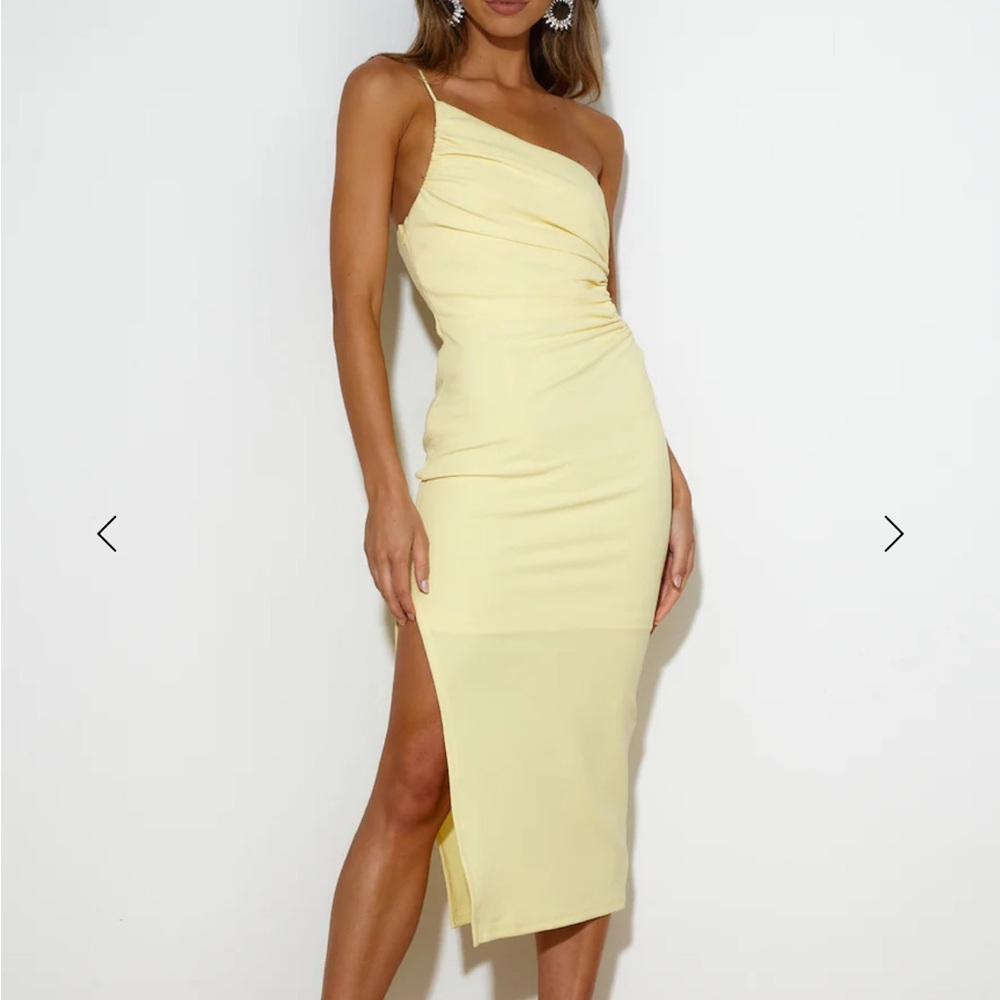 Hello Molly day to nights midi dress yellow